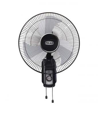 POLAR 16" FANNY WALL FAN IN BLACK - SILVER