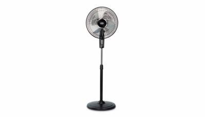 POLAR 16" FANNY PEDESTAL FAN IN BLACK - SILVER