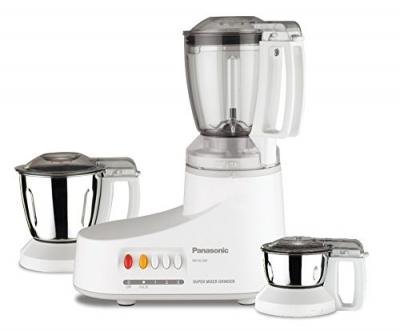 Panasonic MX-AC3O0-H 550-Watt Mixer Grinder with 3 Jars (Grey Wh